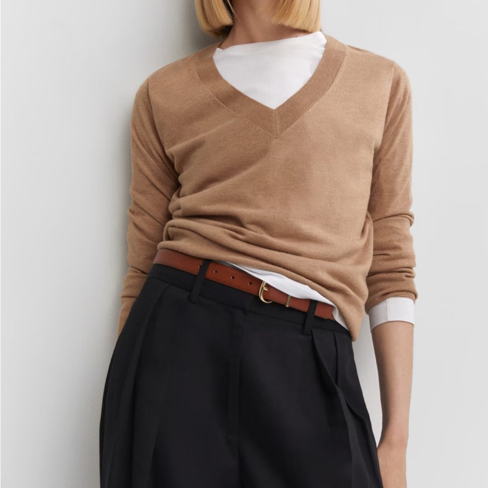 COPY - MANGO NWT unopened Fine-knit V-neck Sweater size medium
